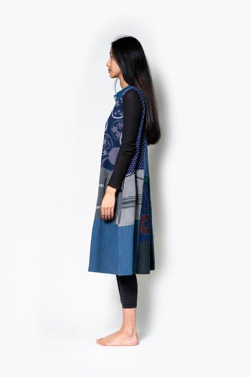 YAZA – wholesale Dress – Women's – DJ17169 Kasur Batik Dress - Blue1