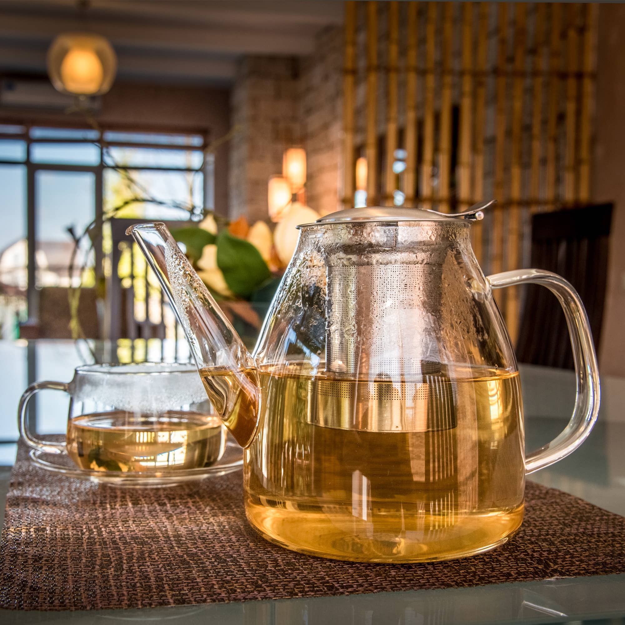 TEALYRA / LUXBE - Wholesale Tea Pot - Galaxy Glass Teapot Kettle 37oz Stove Top Safe For loose Tea1