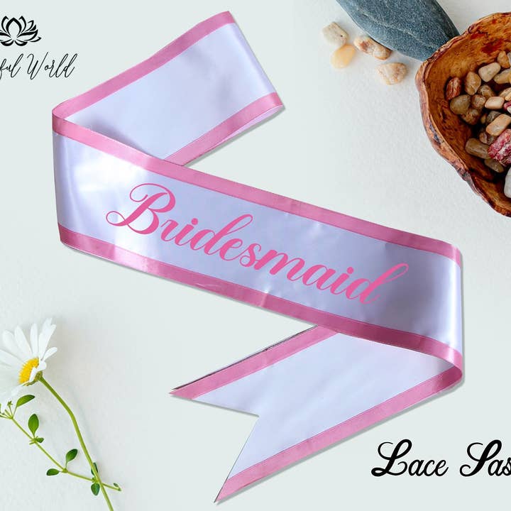 The Blissful - Wholesale Party Favor - Custom Lace Sash Birthday Party Lace Sash Personalized Lace Sash Customize Sash Bridesmaid Sash Custom Bridal Lace Sash Custom Border Sash3