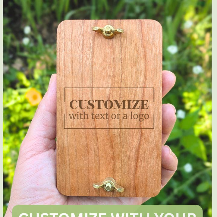 Presse à fleurs de poche personnalisée avec logo ou design | 3"x5" pour la vente par Macon Makes