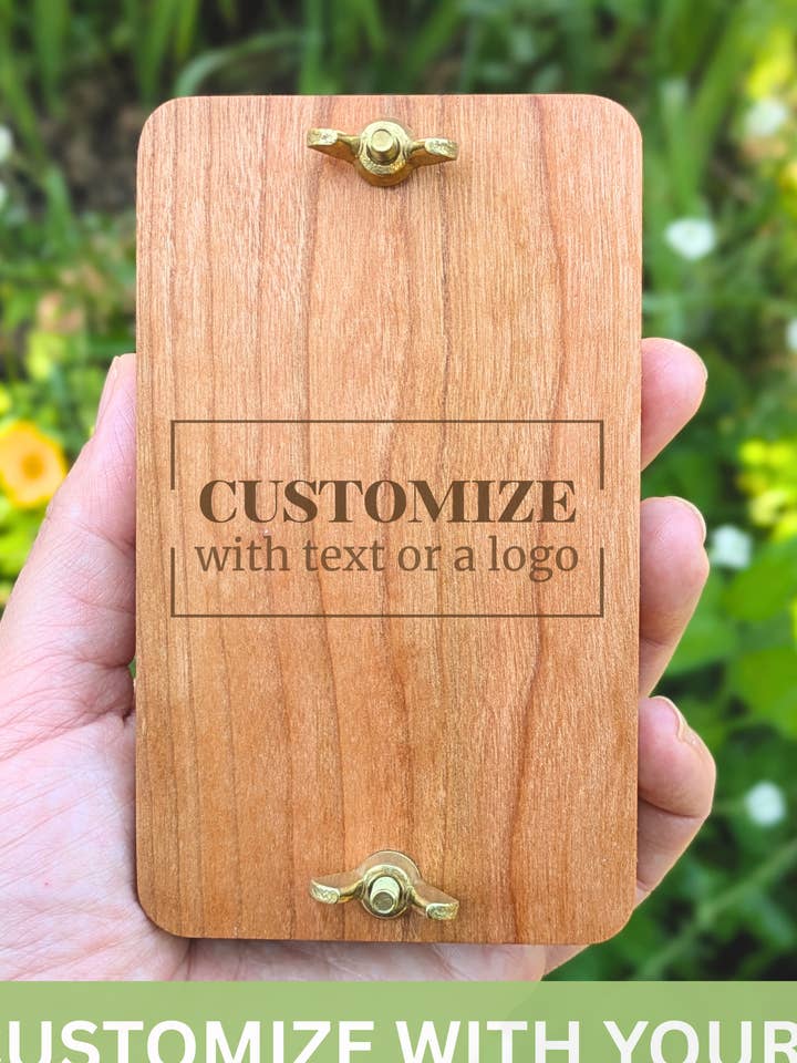 Pocket Flower Press Customized With Logo Or Design | 3"x5" for wholesale by Macon Makes