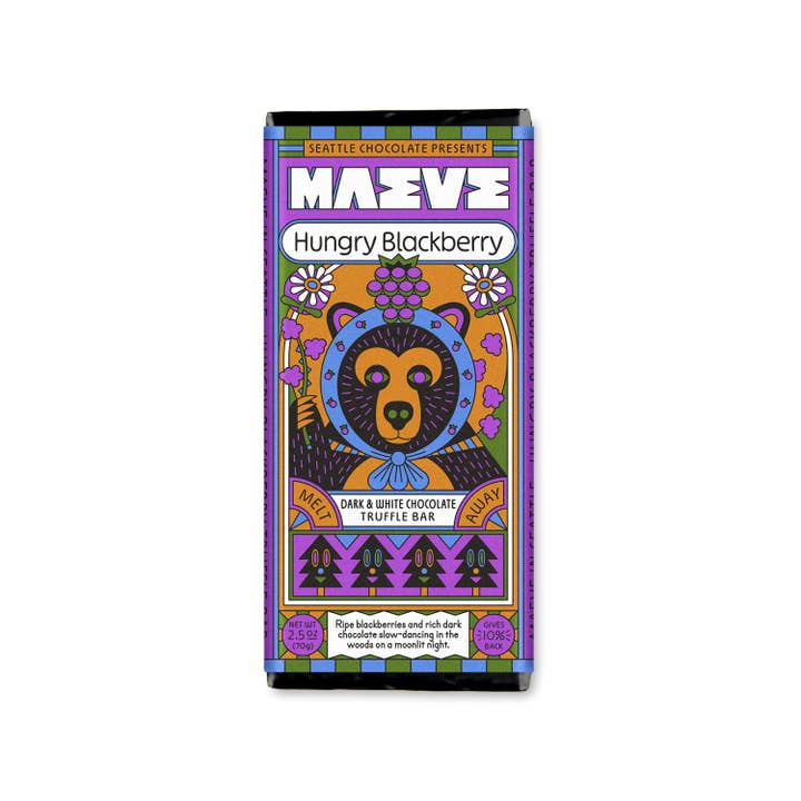 Seattle Chocolate Presents Maeve - Wholesale Chocolate Bar - Everyday Truffle Bar Shipper - 72ct