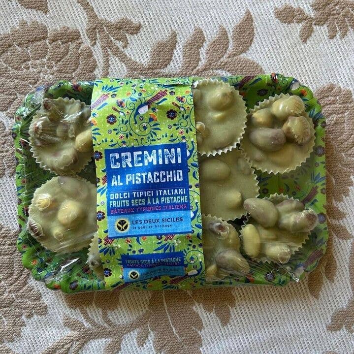 Rondelle di cioccolato al pistacchio ripiene di frutta secca 200g per la vendita all'ingrosso da parte di Les Deux Siciles