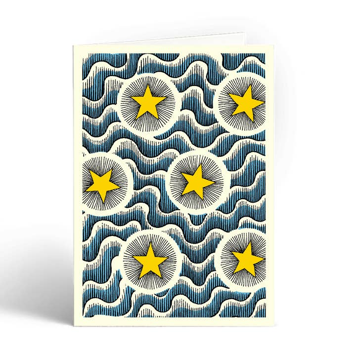 Celestial Greetings Card for wholesale by Cressida Bell
