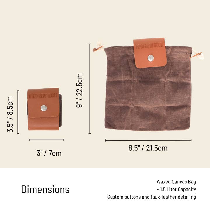 Wild Life Outdoor Adventures - Wholesale Garden tool - Find New Roots Foraging Bag - Waxed Canvas Collapsible Bag6