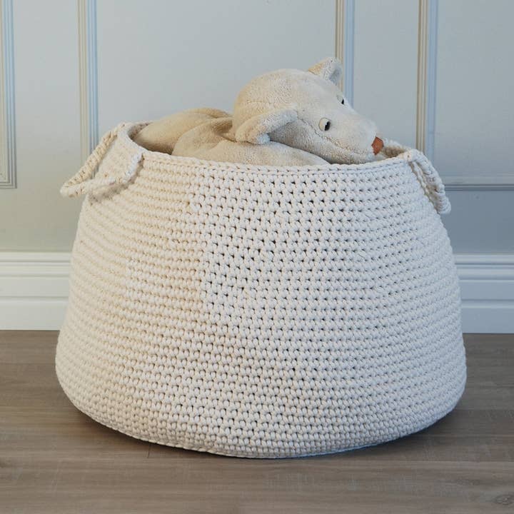 Cesta de ganchillo, talla XL | IVORY para venta al por mayor de Zuri House