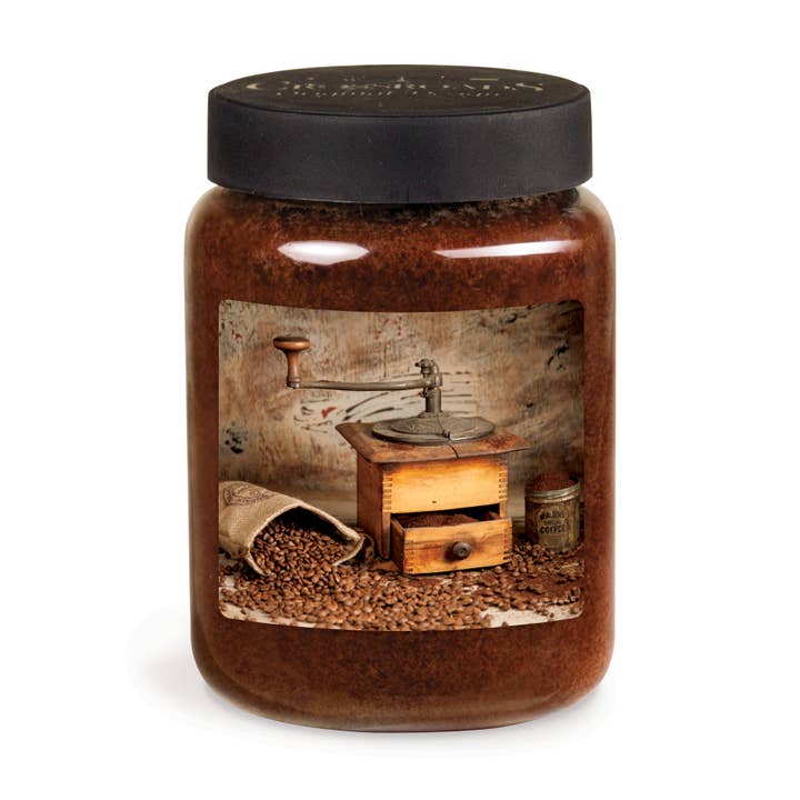 Coffee Grinder - Roasted Espresso 26 oz. Candle for wholesale by Crossroads Original Designs