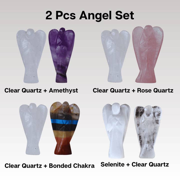 Soothing Crystals - Wholesale Decorative Figurine - Gemstone Angels | Crystal Quartz | Pocket Crystal Angels1
