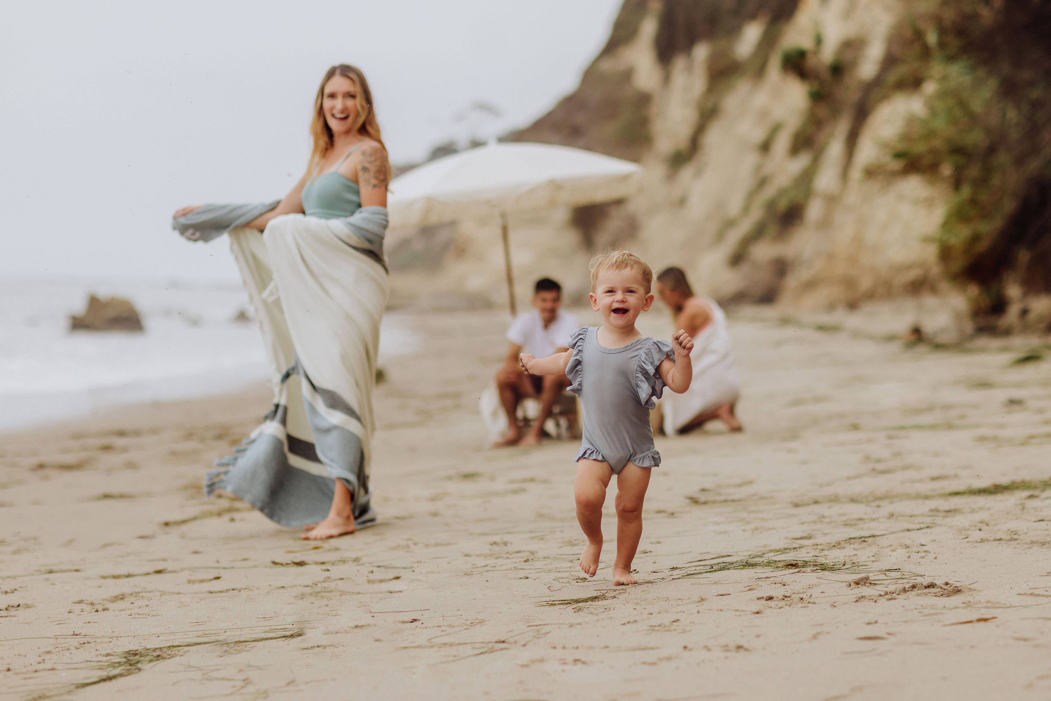 Beach State Oceanside Beach Blanket - High Tide Stripe for wholesale on Faire17