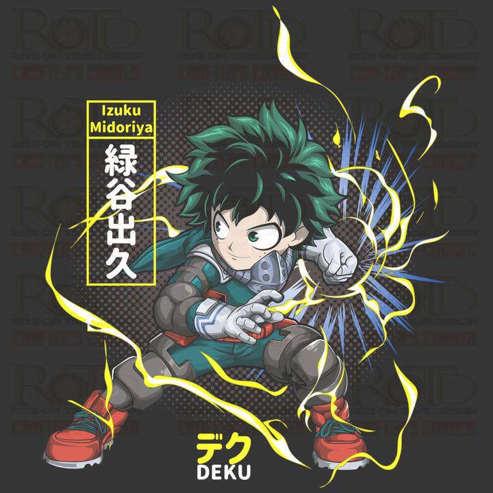Deku Anime DTF Print pour la vente par ROTD Crafter's Corner