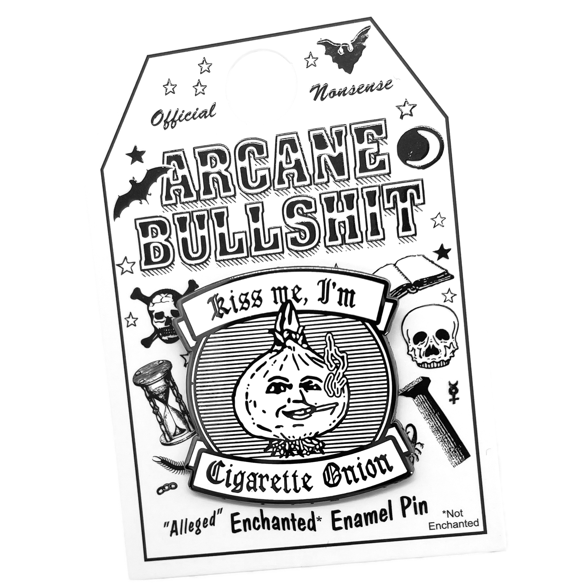 Arcane Bullshit – Großhandel Anstecker/Button – "Zwiebelzigarette" Emaille-Pin1