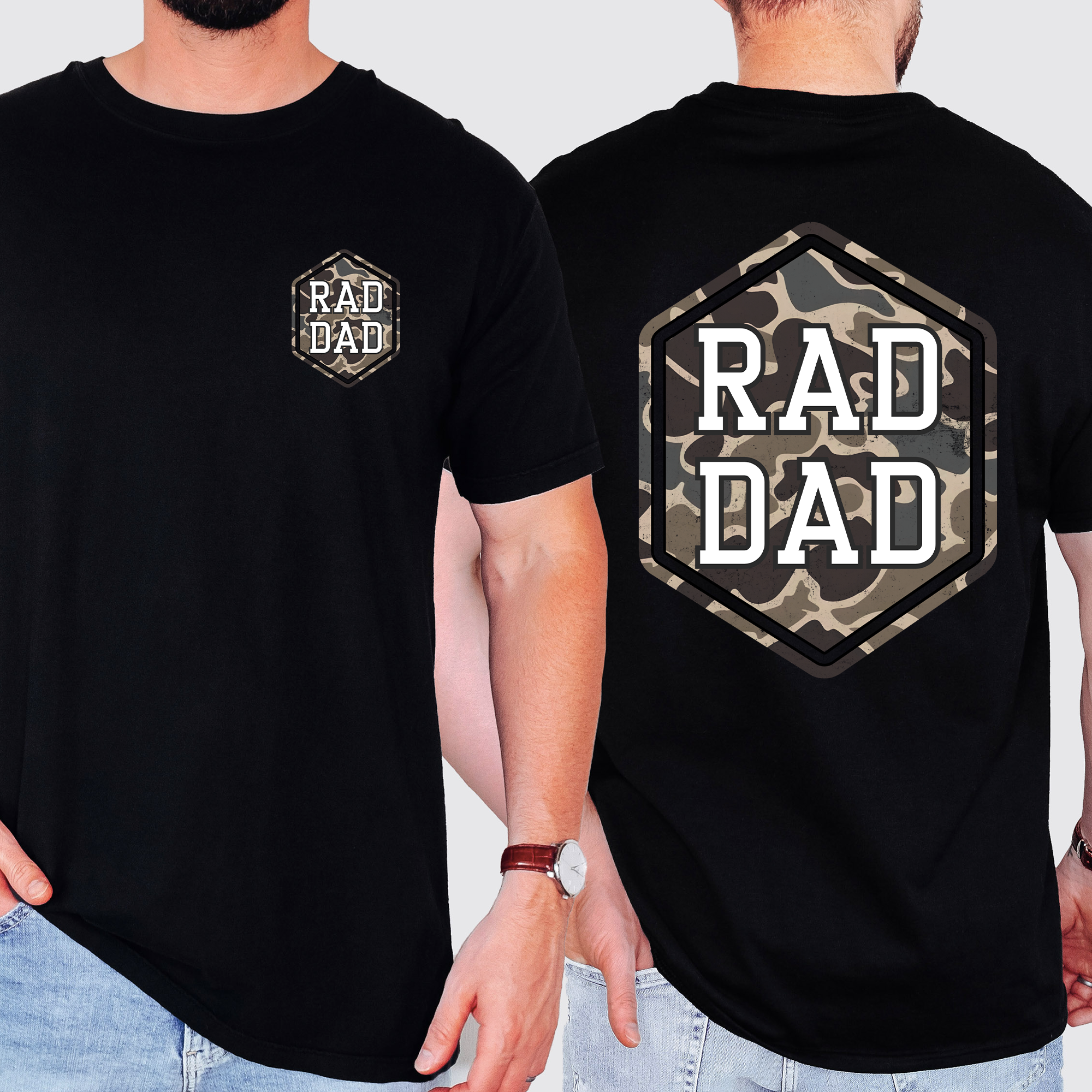 Refinery Number One LLC – wholesale Grafisk T-shirt - Unisex – Rad Dad, Camo, Kamouflage, Fars dag, Make T-shirt0