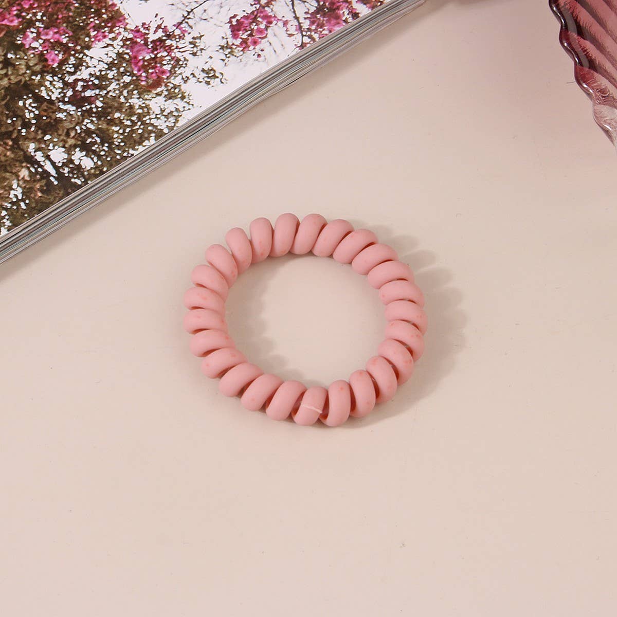 NINEXIS - Wholesale Hair Tie - CWAHA1379_SIMPLE FROSTED PHONE CORD HAIR TIE13