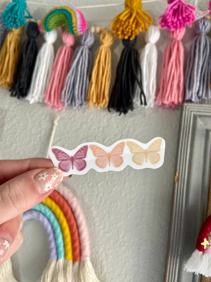 Butterfly Trio Dekal - Röd/Orange för wholesale av Mel's Crafty Corner