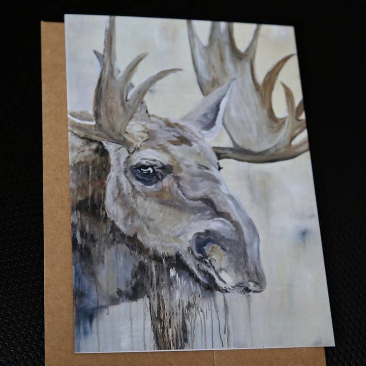 5x7 Lykønskningskort - „Moose“ for engroshandel hos Shirley Kay Art