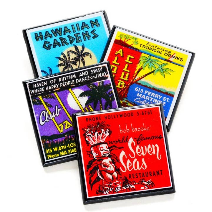 Cheltenham Road - Wholesale Coasters - The Tiki Room: Vintage Tiki Lounge Coaster Set