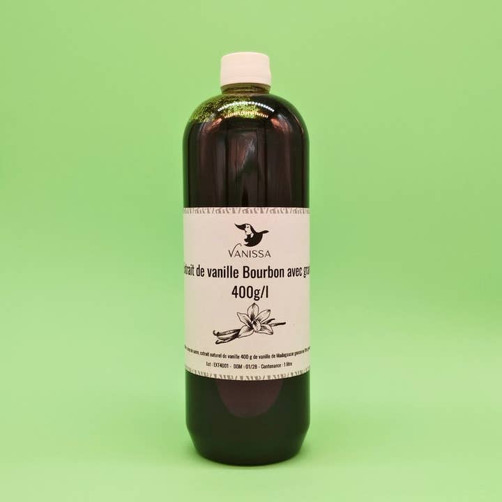Vanissa - Wholesale Vanilla/Fruit Extract - Bourbon vanilla extract with bean 400gL1