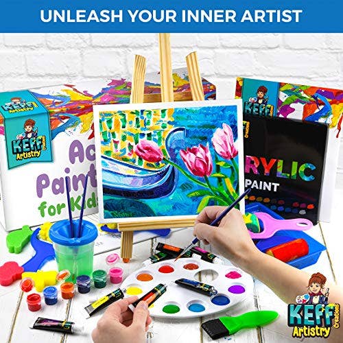 Keff Creations – wholesale Art set – Child & baby – 91-Piece Kids Art Painting Kit for Kids and Toddlers6