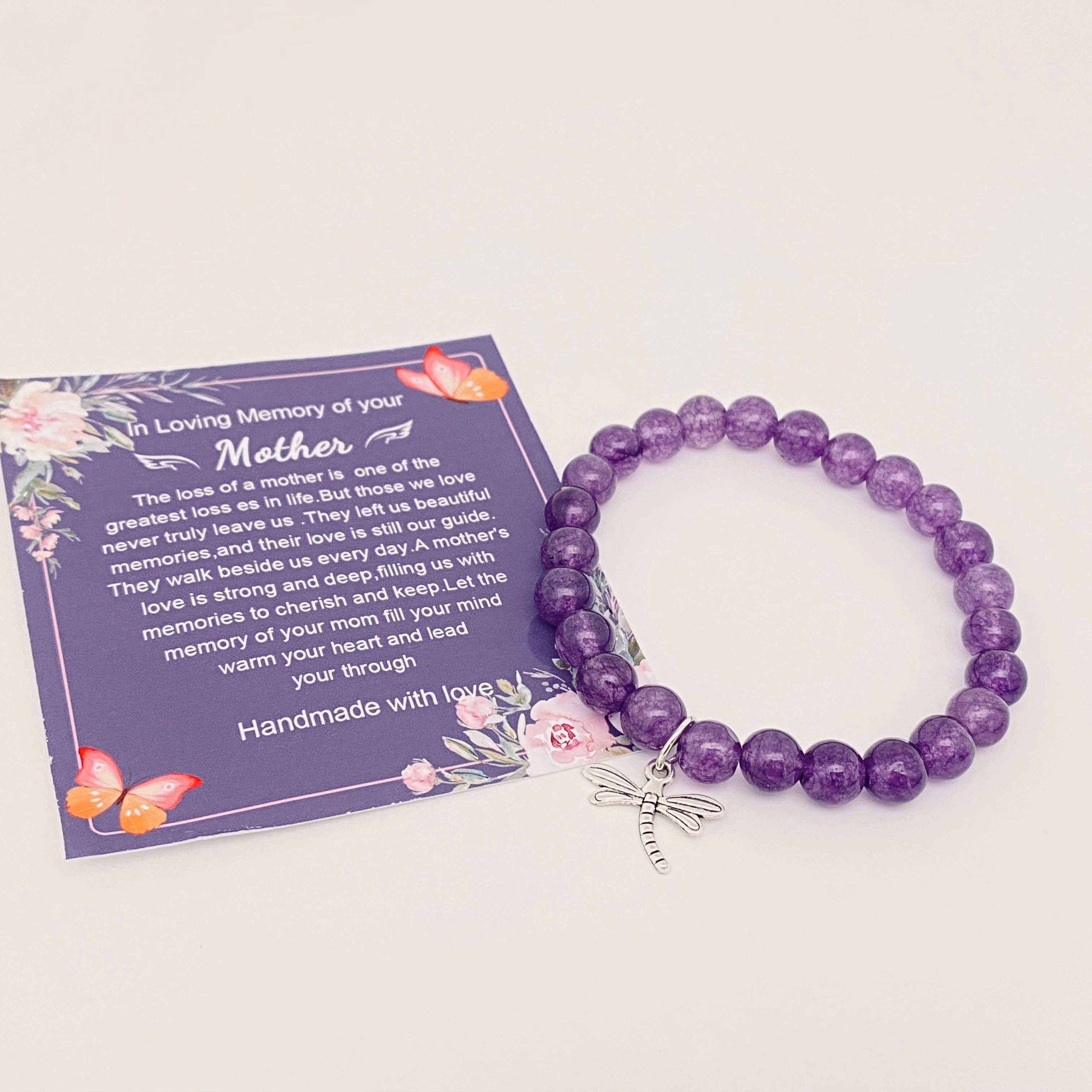 Mio Queena – Großhandel Perlenarmband – Geschenk für Mama Elastische Amethyst-Armbänder mit Anhänger in verschiedenen Stilen1