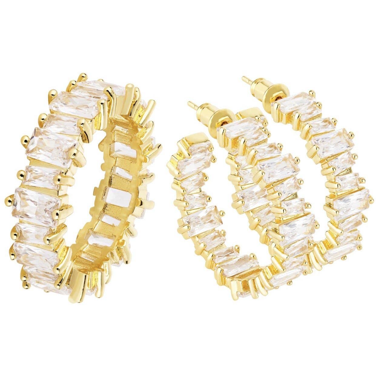 BLAIR - Wholesale Hoop Earrings - crystal hoops set0