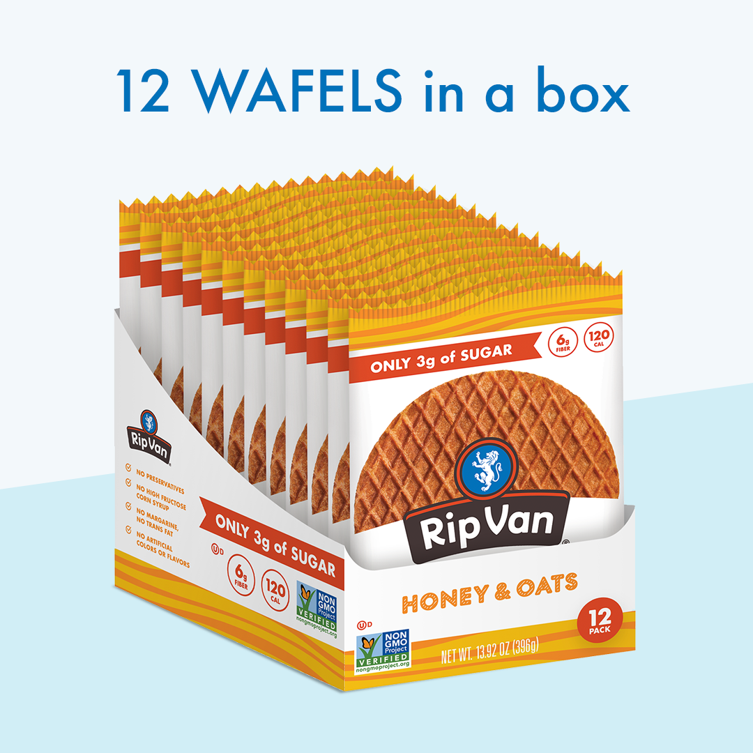 Rip Van - Wholesale Cookie - Rip Van Wafels– Honey & Oats, Low Sugar Stroopwafels1
