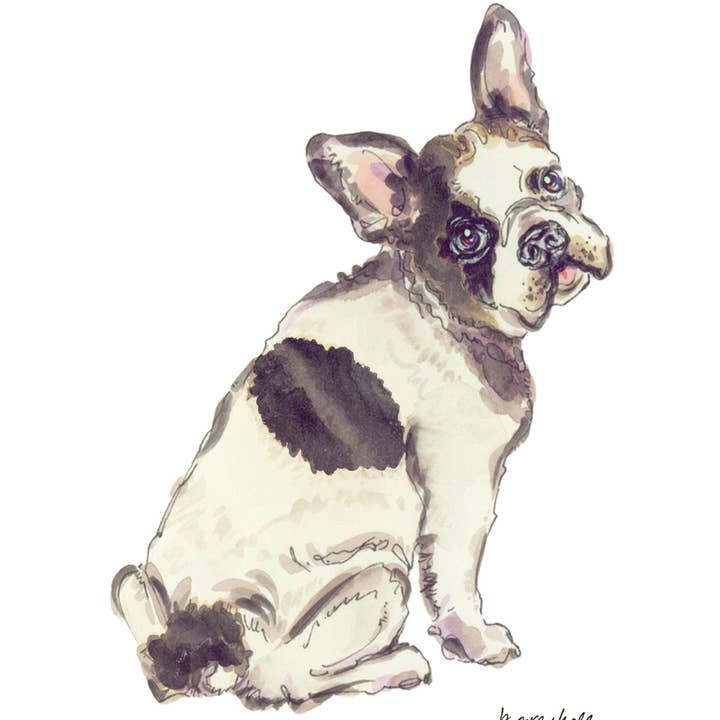 French Bull Dog - Art Print for wholesale by Grey Hall Design