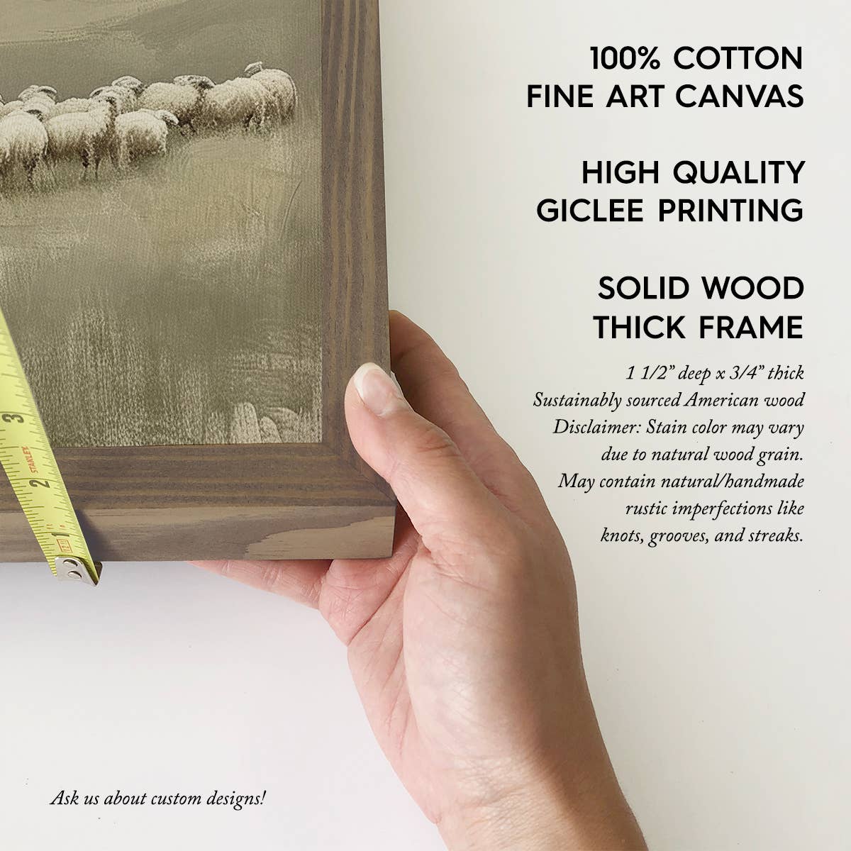 Hangout Home - Wholesale Art Print - Jesus Flock of Sheep - Jesus Canvas Art - Wood Framed Decor4