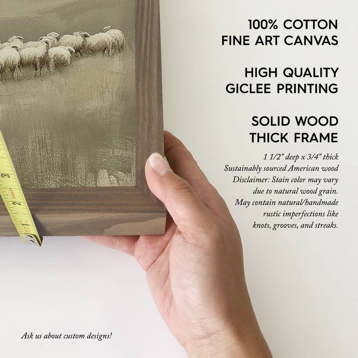 Hangout Home - Wholesale Art Print - Jesus Flock of Sheep - Jesus Canvas Art - Wood Framed Decor4