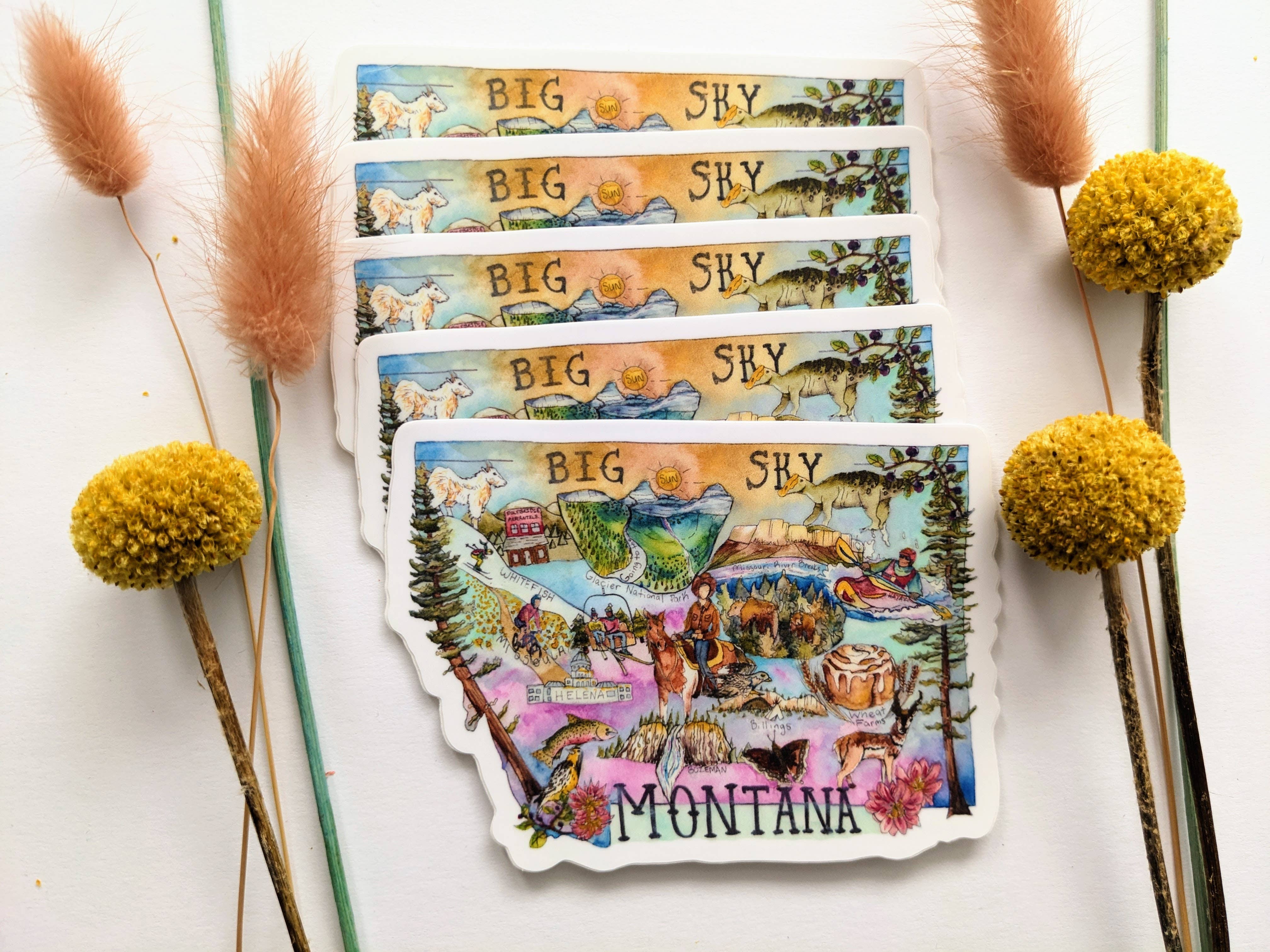Mary Felker Art and Design - Wholesale Sticker - Montana Sticker, Montana Decal, montana souvenir6