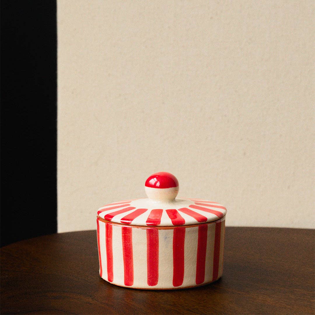 Pink Cactus & Co – wholesale Jar – Stripe Sugar Pot2
