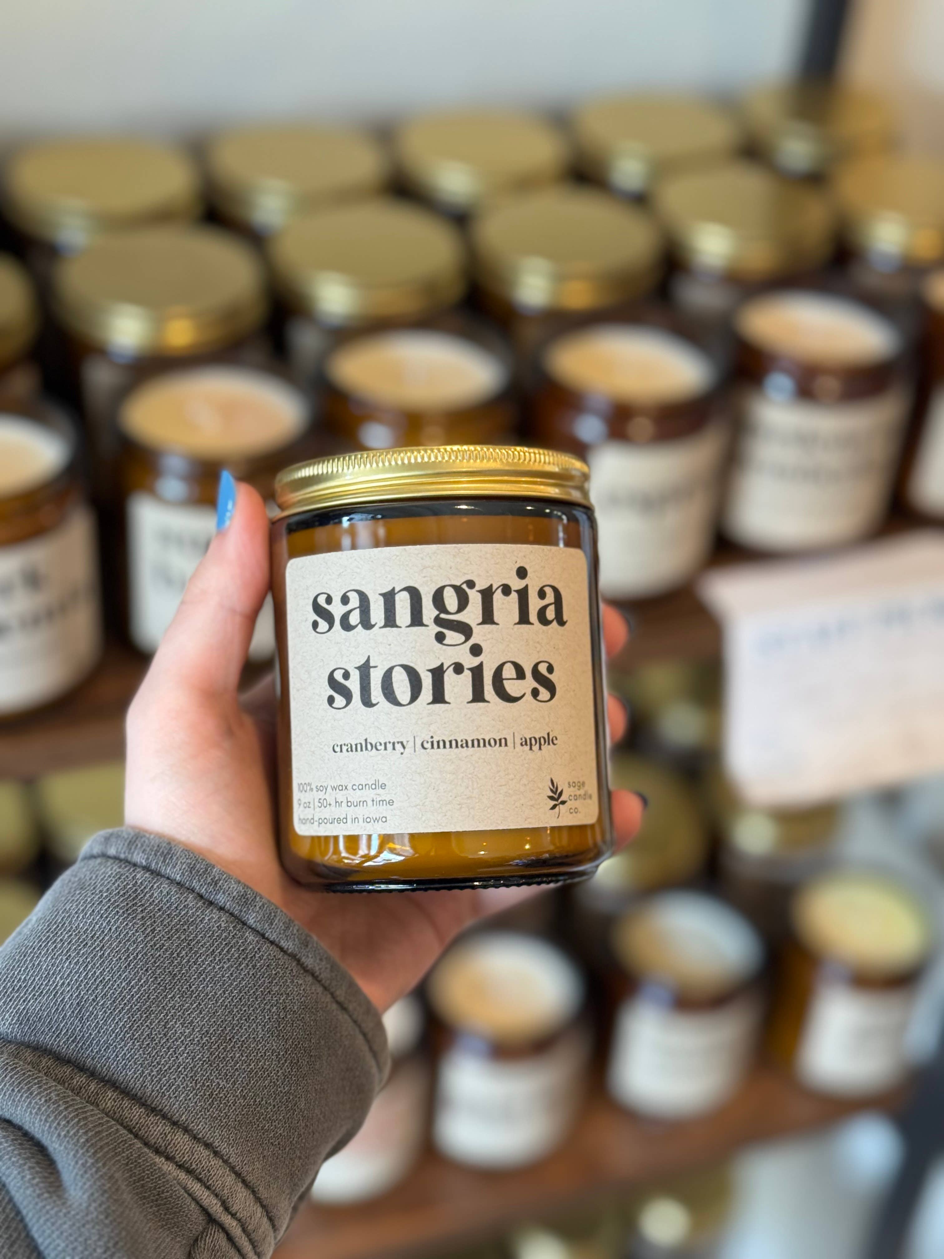 Sage Candle Co. - Wholesale Jar/Filled Candle - Sangria Stories - 100% Soy Wax Candle