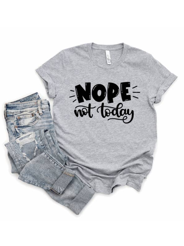 Fost & Found Design Co - Venta al por mayor Camiseta serigrafiada - Mujer - Camiseta adulto Nope Not Today