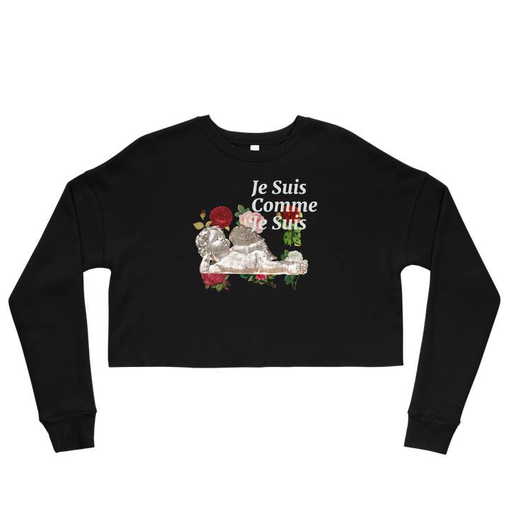 Sweatshirt Crop Nouvelle Terre (Noir) pour la vente par Urbancoolab