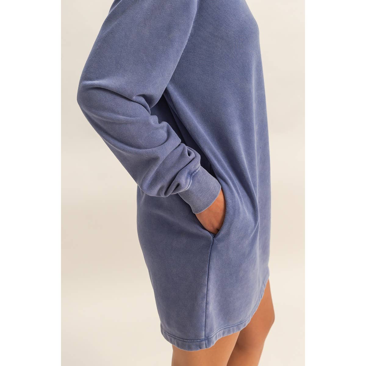 Double Zero - Venta al por mayor Vestido - Mujer - Vestido sudadera mini de gran tamaño lavado mineral8