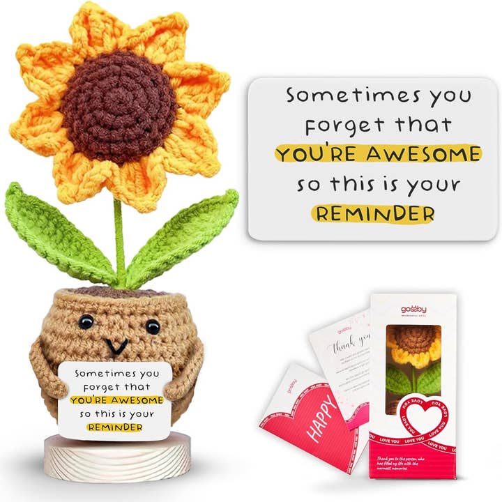 Gossby Sunflower Crochet - Sometimes You Forget You're Aweso for wholesale by Gossby