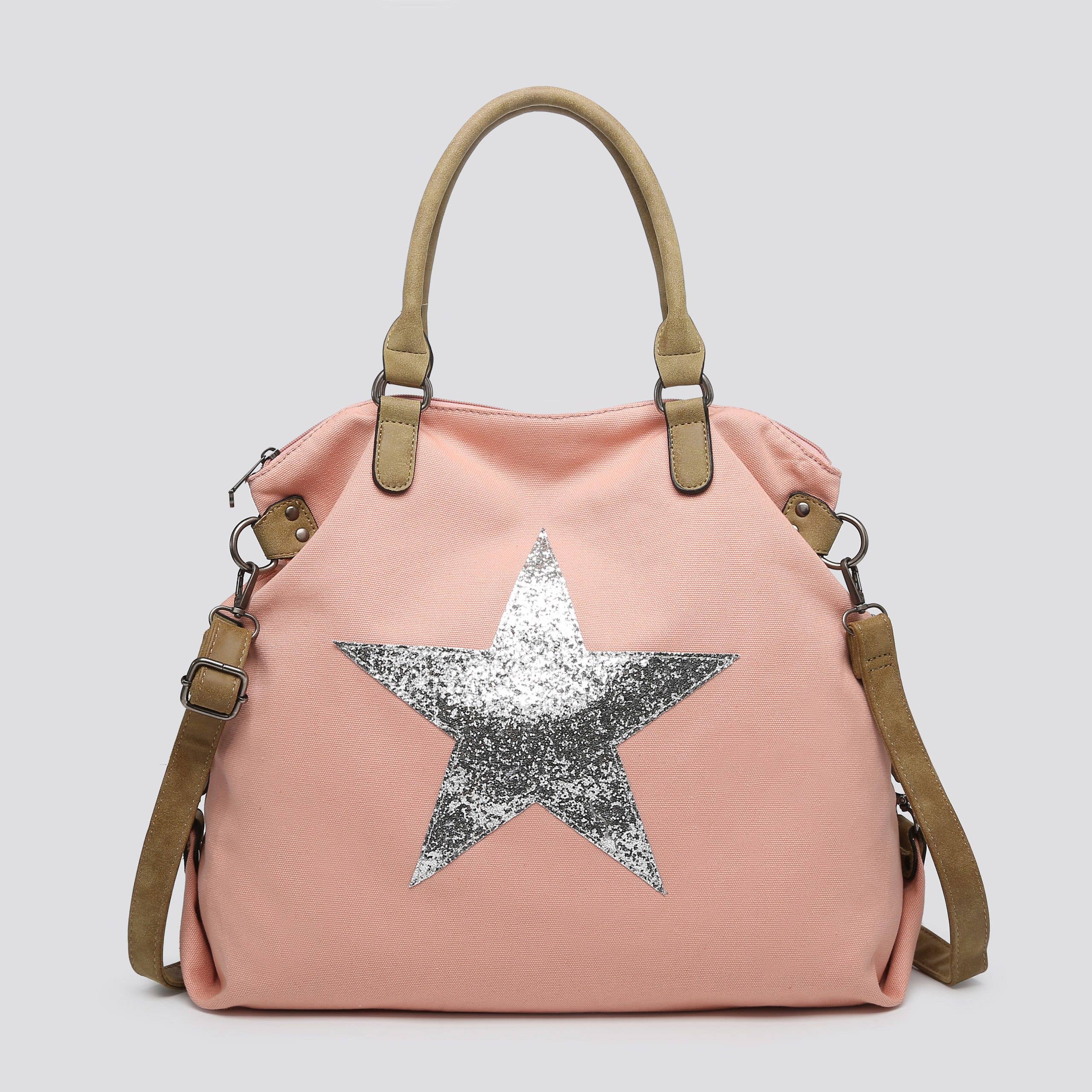 House of Milano - Wholesale Tote Bag - Women's - 2253 Large Canvas Star Bags2