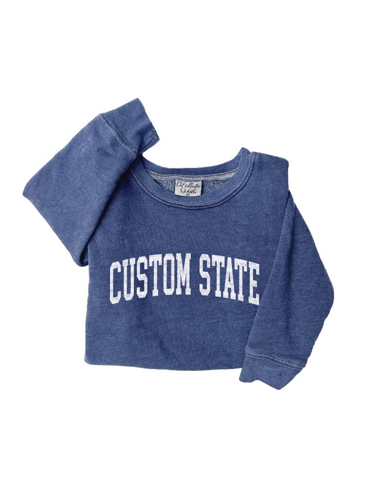 OAT COLLECTIVE - Wholesale Sweatshirt - Kids - CUSTOM STATE Toddler Mineral Graphic Sweatshirt