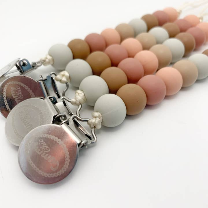 Gummy Chic - Vente Pince à tétine – bébé - Attache-sucette Sienna - Attache-tétine en silicone