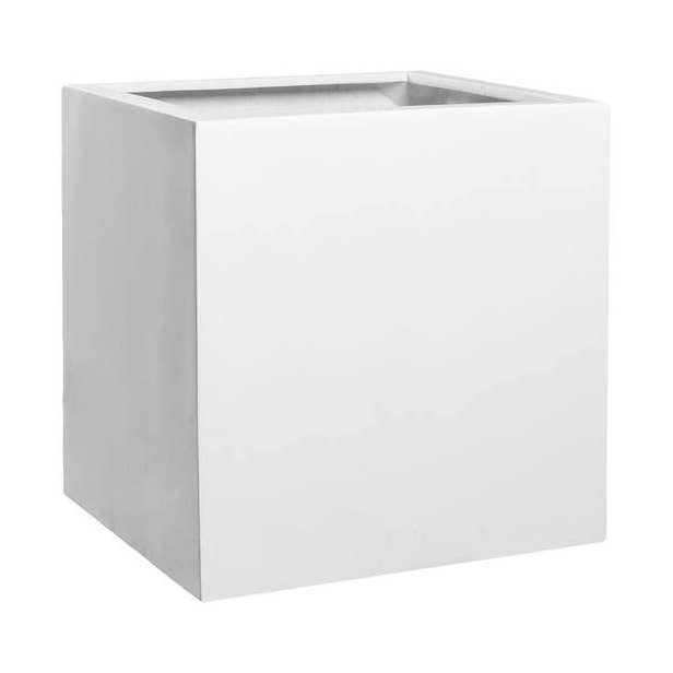 Block L - Matte White - L19,69in x W19,69in x H19,69in for wholesale by Pottery Pots