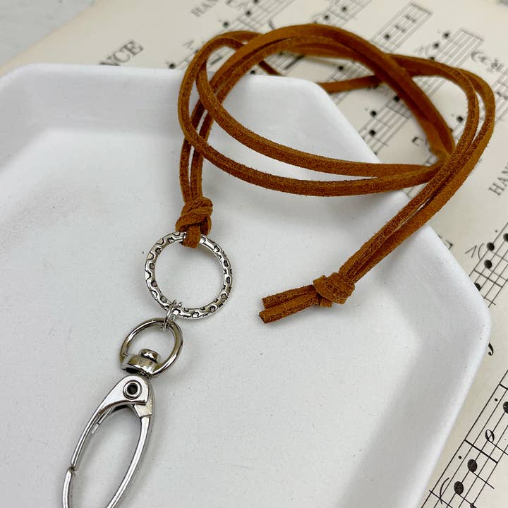 Leather Oval Lobster Clasp Charm Catcher for wholesale by Jennifer Dahl Designs LLC