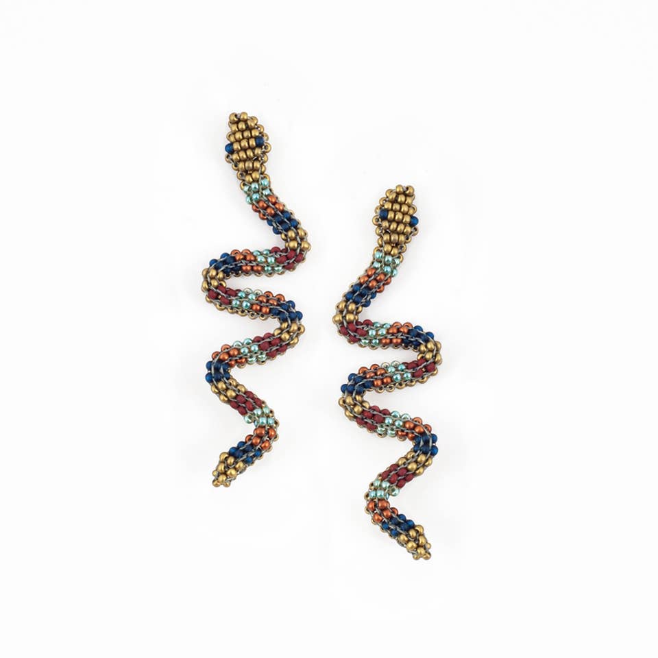 Altiplano - Vente Boucles d'oreilles pendantes - Boucles d'oreilles perlées Snake Charmer1