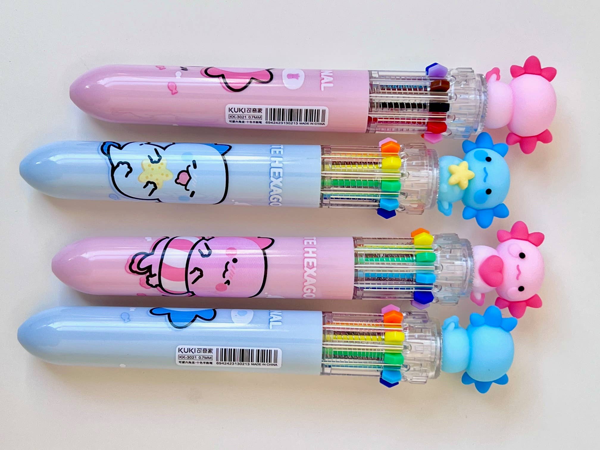 BCmini - Wholesale Pen - 23035 Axolotl 10-Color Retractable Ball Pen-3616