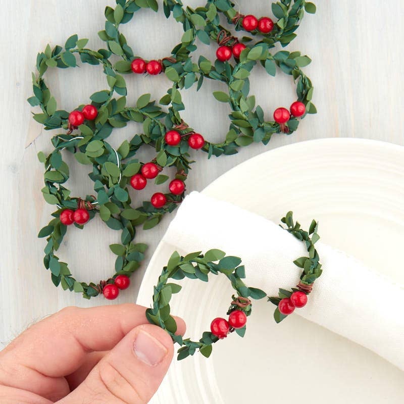 Factory Direct Craft – wholesale Konstgjord julgran – 1-3/4 ”Miniatyr Holly kransar 36 delar (3 paket)0