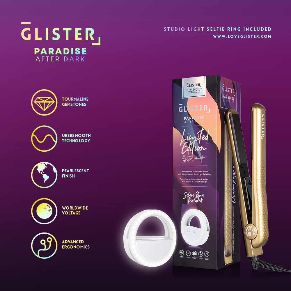 Glister - Wholesale Straightener/Flat Iron - Glister Paradise 1.25" Flat Iron + Bonus Selfie Ring Light1
