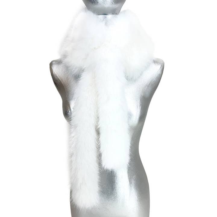 FAUX FUR FANTASY - FUR STOLE WHITE for wholesale by Jacqueline Kent