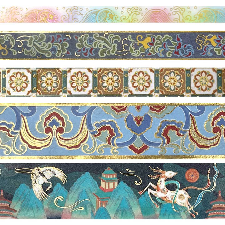 Wrapables.com - Wholesale Washi Tape - Wrapables Decorative Gold Foil Washi Tape and Sticker Set11