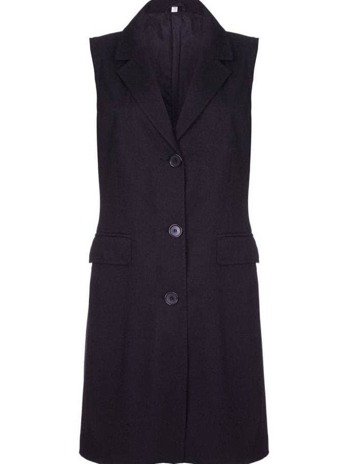 Ärmelloser, hüftlanger Blazermantel für Damen im Frühjahr/Sommer für den Großhandel von De La Creme Fashions