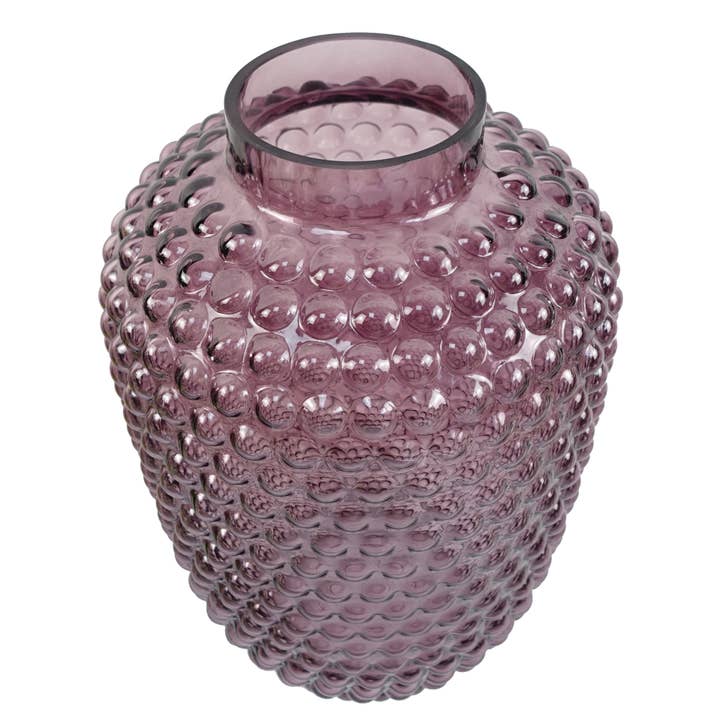 Leaf Design UK LTD – Vaso por atacado – Vaso de Vidro Mulberry Vaso Vidro Bubble Roxo 30cm2