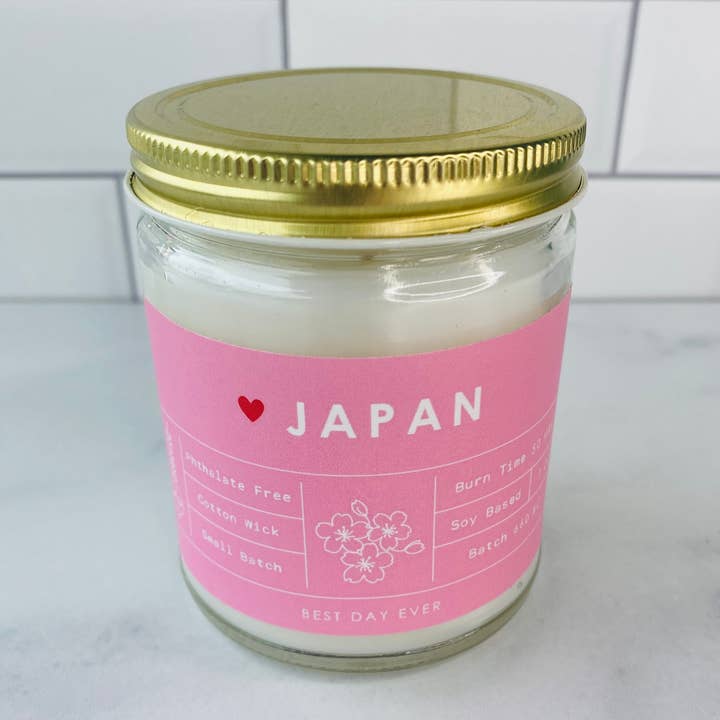 Cotton Candy Pink Japan Candle for wholesale on Faire