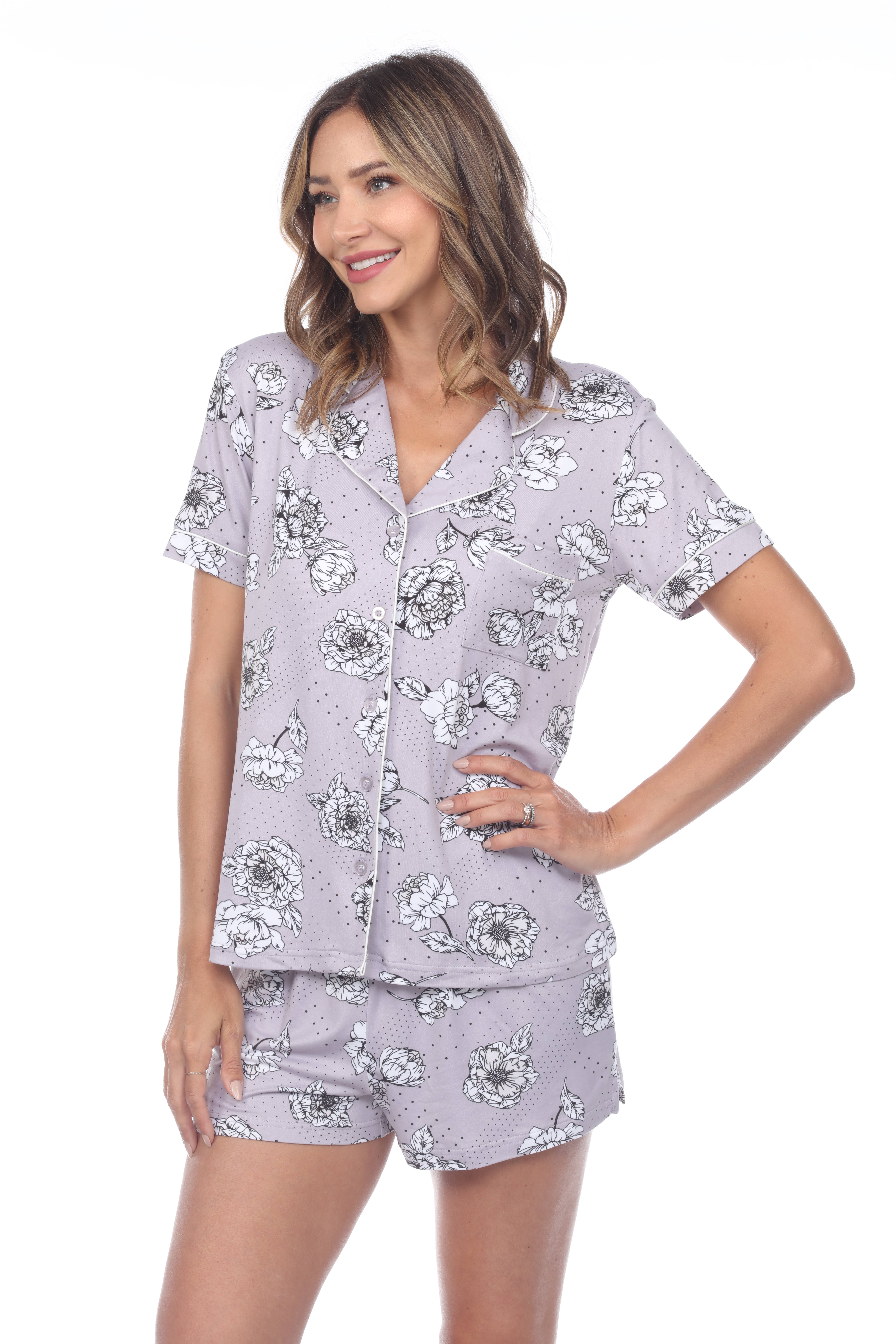 WHITE MARK - Vendita all'ingrosso Completo pigiama - Donna - Completo pigiama donna con maniche corte e stampa floreale12